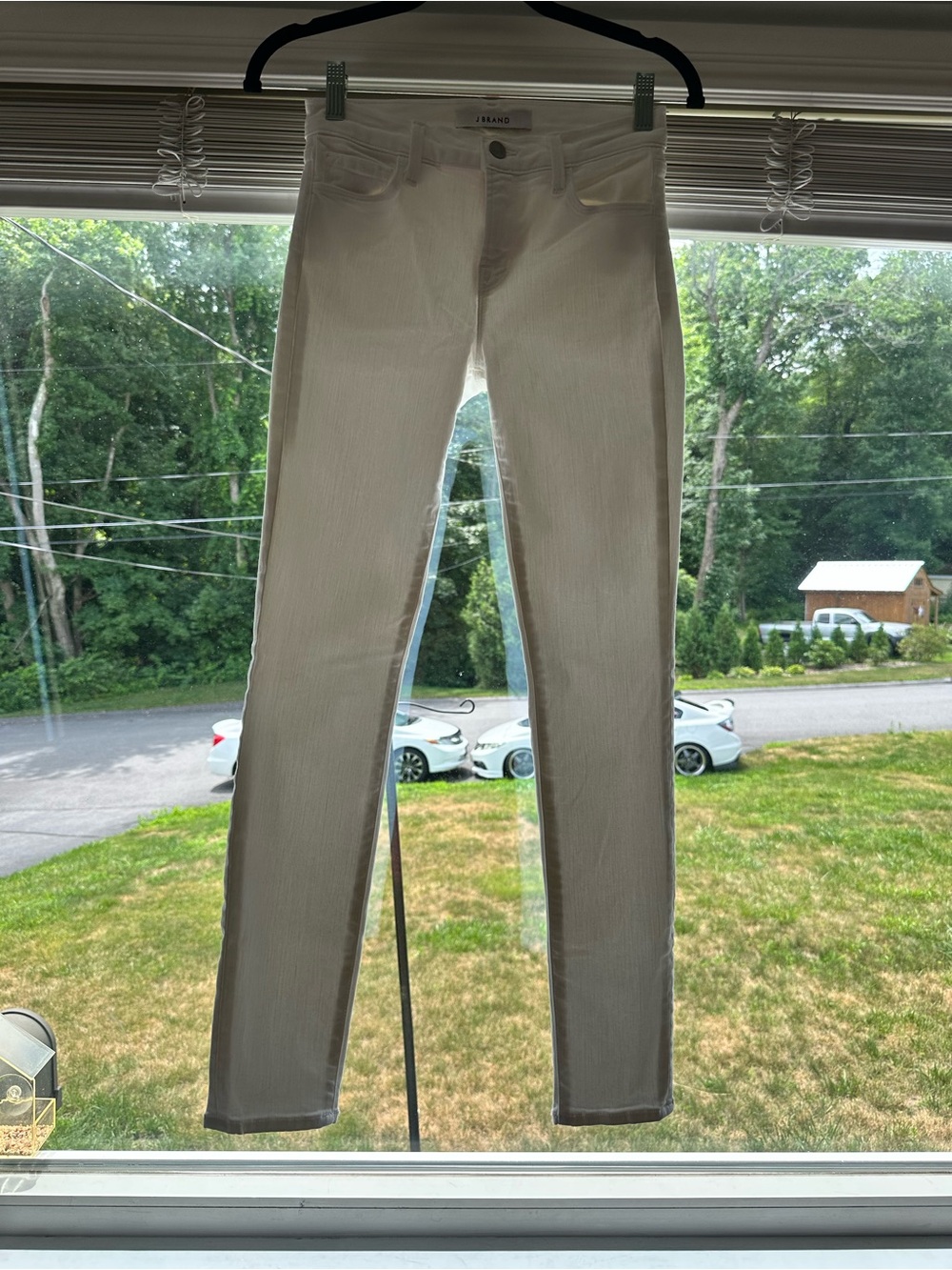 J Brand Skinny Leg Blanc White Stretch Jeans Size 26 Classic Mid Rise